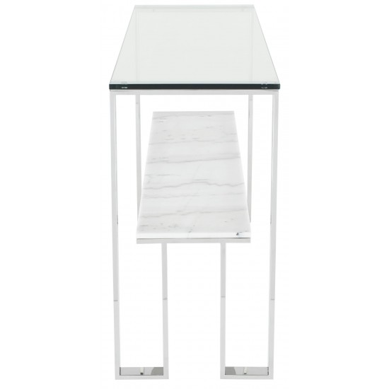 Tierra White Stone Console Table, HGNA520