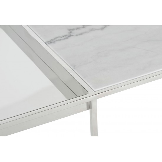 Corbett White Stone Coffee Table, HGNA528