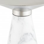 Iris Silver Metal Side Table, HGNA550