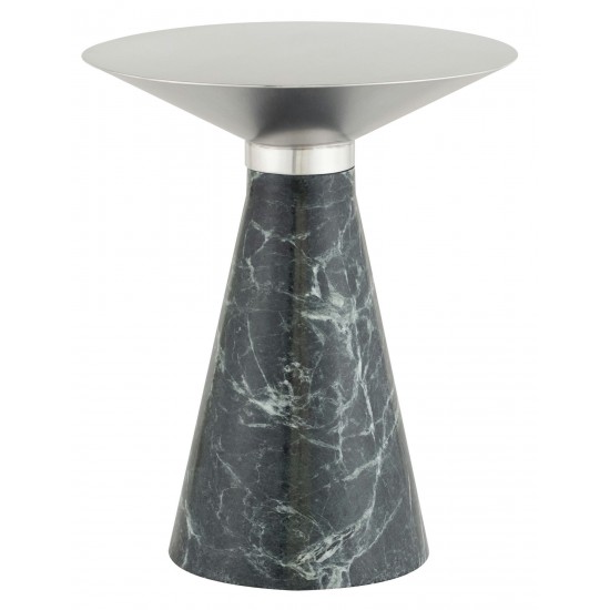 Iris Silver Metal Side Table, HGNA552