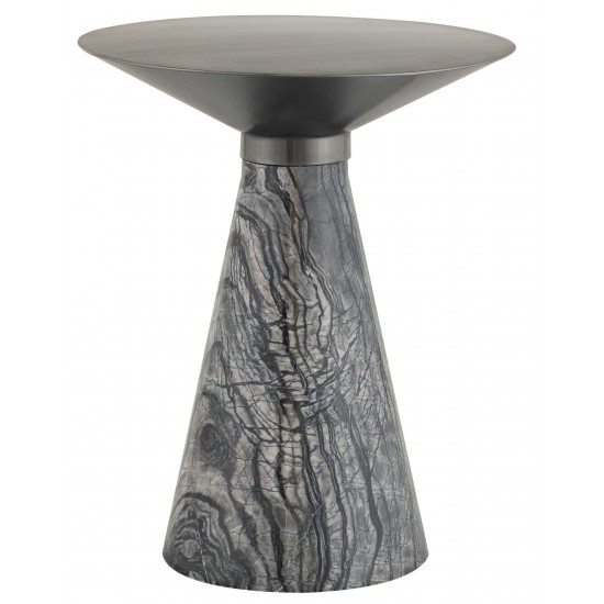 Iris Graphite Metal Side Table, HGNA555