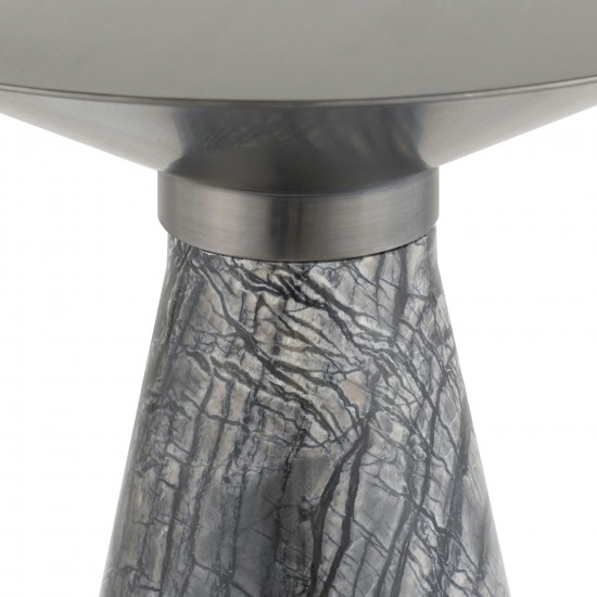 Iris Graphite Metal Side Table, HGNA555