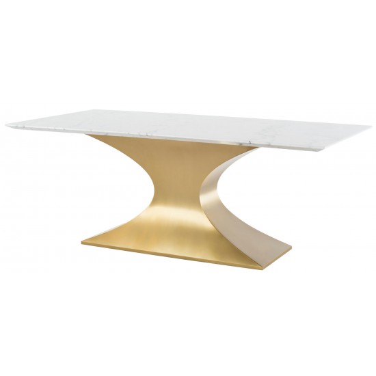 Praetorian White Stone Dining Table, HGNA561