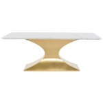 Praetorian White Stone Dining Table, HGNA561