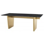 Aiden White Stone Dining Table, HGNA566