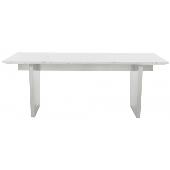 Aiden White Stone Dining Table, HGNA566