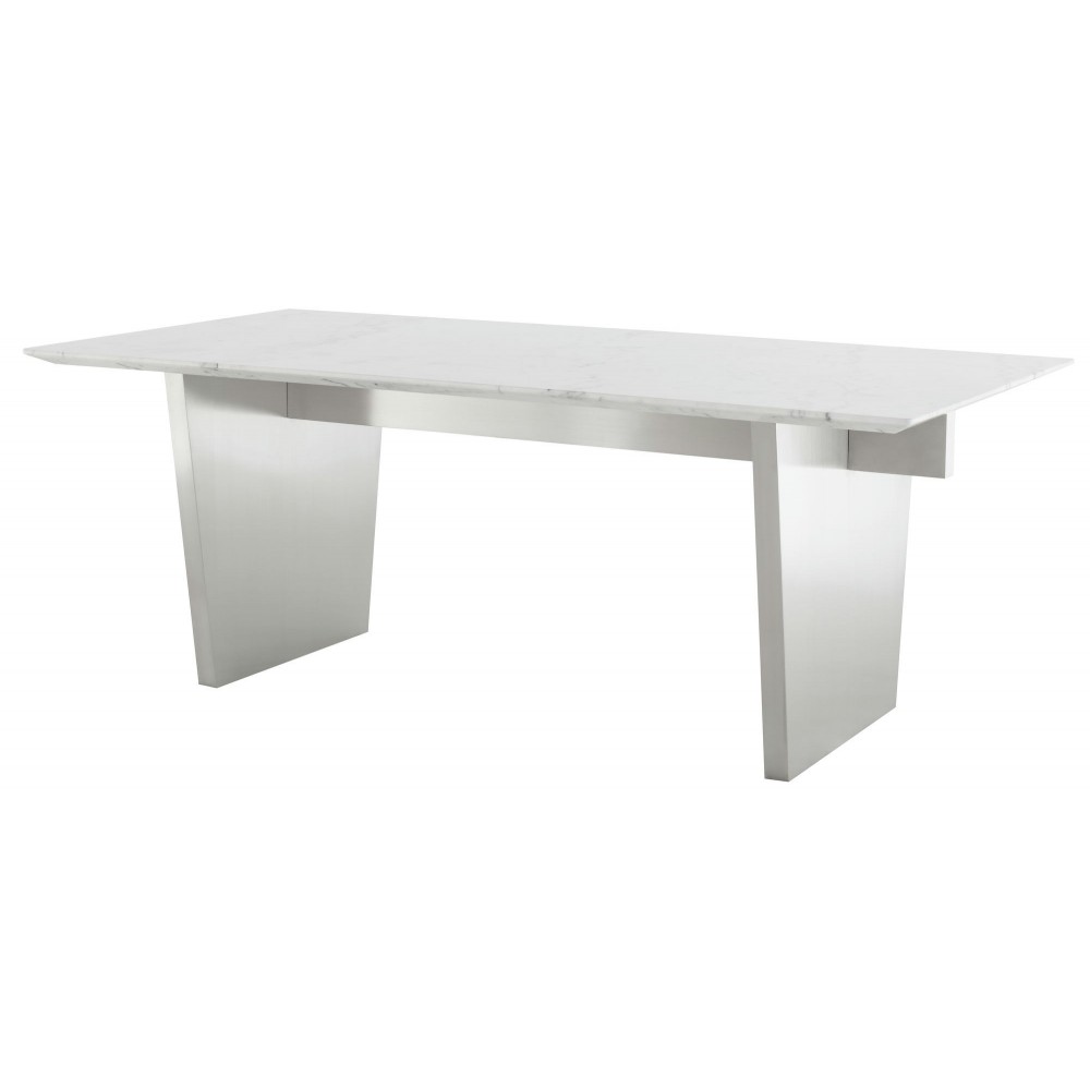 Aiden Black Wood Vein Stone Dining Table, HGNA567