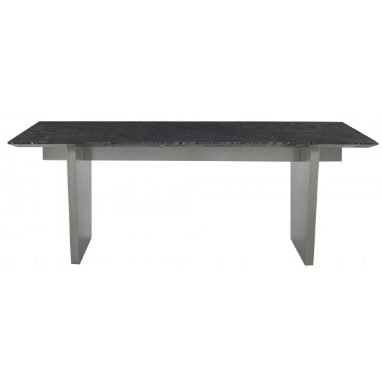 Aiden Black Wood Vein Stone Dining Table, HGNA580