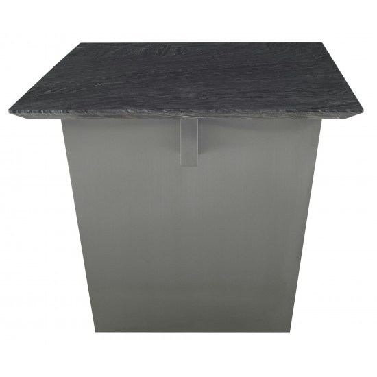 Aiden Black Wood Vein Stone Dining Table, HGNA580