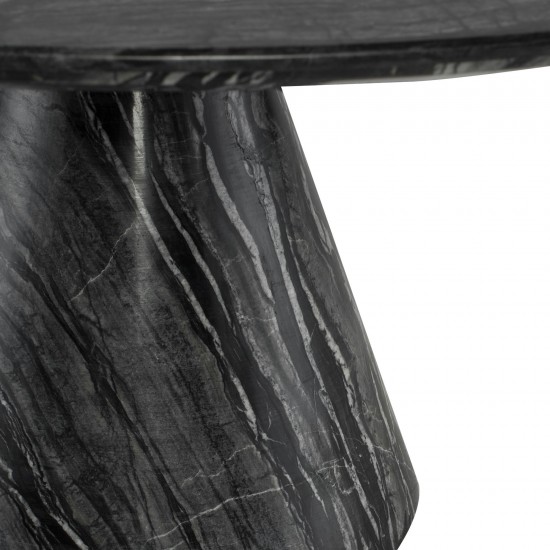 Claudio Black Wood Vein Stone Coffee Table, HGNA592