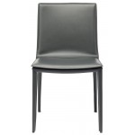 Palma Dark Grey Leather Dining Chair