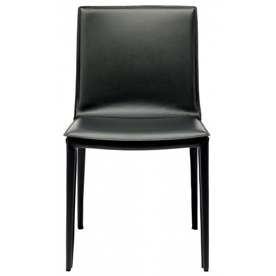 Palma Black Leather Dining Chair