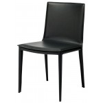 Palma Black Leather Dining Chair