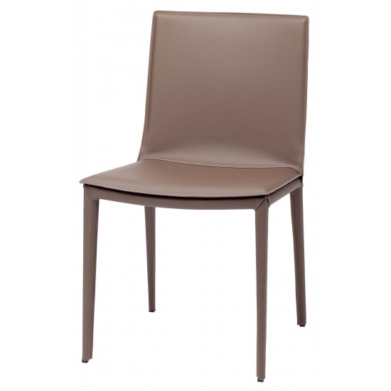 Palma Mink Leather Dining Chair