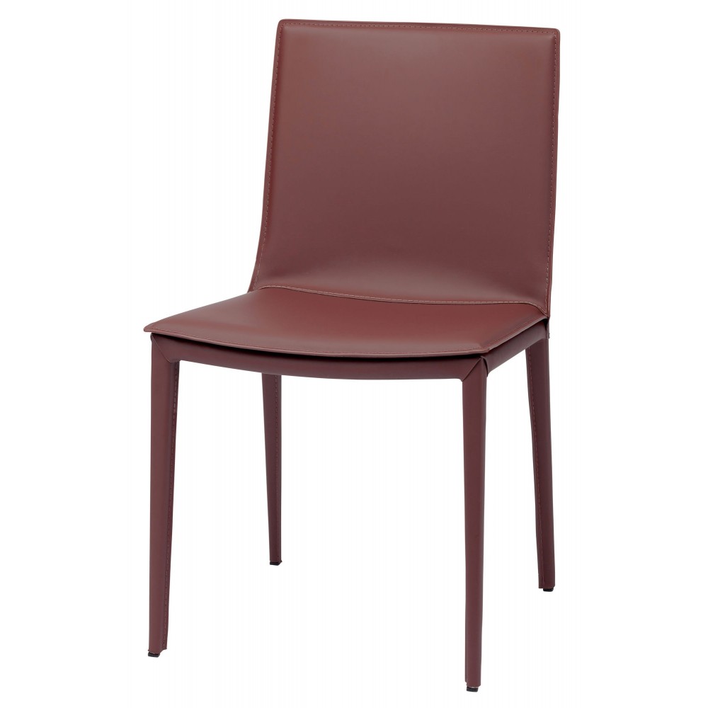 Palma Bordeaux Leather Dining Chair