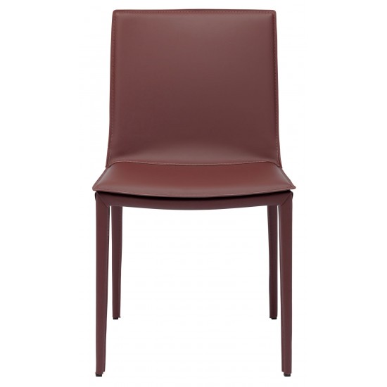 Palma Bordeaux Leather Dining Chair