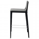 Palma Black Leather Bar Stool