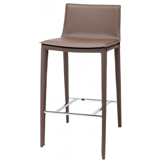 Palma Mink Leather Bar Stool