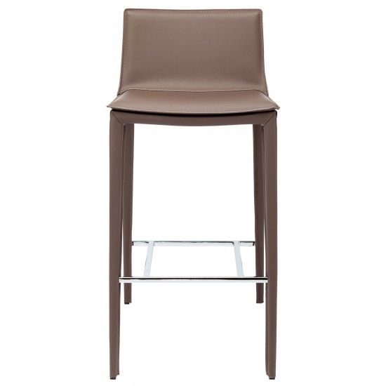 Palma Mink Leather Bar Stool