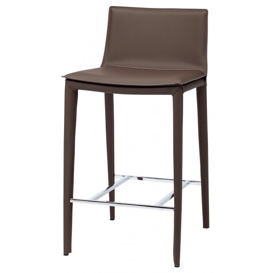 Palma Mink Leather Counter Stool