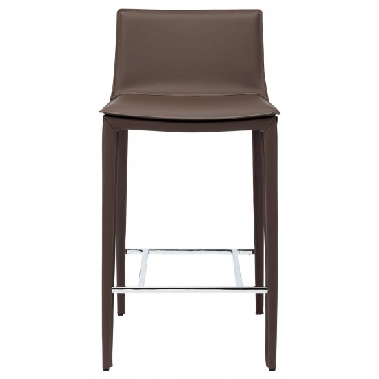 Palma Mink Leather Counter Stool