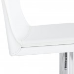 Palma White Leather Adjustable Stool