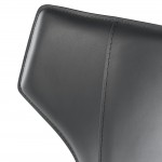 Wayne Dark Grey Leather Dining Chair, HGND132