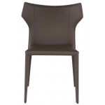 Wayne Mink Leather Dining Chair