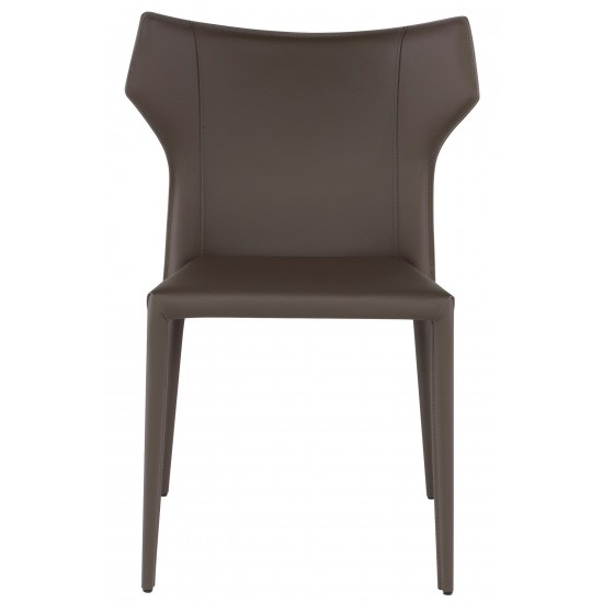 Wayne Mink Leather Dining Chair