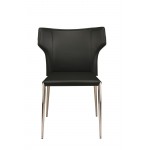 Wayne Black Leather Dining Chair, HGND135