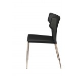 Wayne Black Leather Dining Chair, HGND135