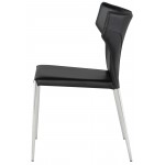 Wayne Black Leather Dining Chair, HGND135