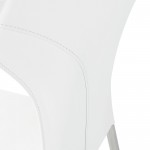 Wayne White Leather Dining Chair, HGND136