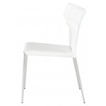 Wayne White Leather Dining Chair, HGND136