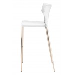 Wayne White Leather Bar Stool, HGND141