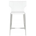 Wayne White Leather Counter Stool, HGND146