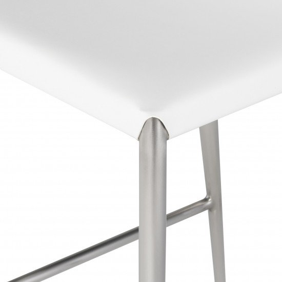 Wayne White Leather Counter Stool, HGND146