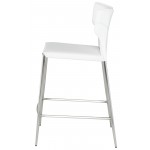 Wayne White Leather Counter Stool, HGND146