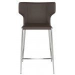 Wayne Mink Leather Counter Stool, HGND148