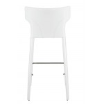 Wayne White Leather Bar Stool, HGND151