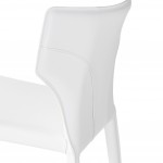 Wayne White Leather Bar Stool, HGND151