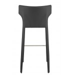 Wayne Dark Grey Leather Bar Stool, HGND152