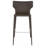 Wayne Mink Leather Bar Stool