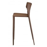 Wayne Mink Leather Bar Stool