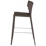 Wayne Mink Leather Bar Stool