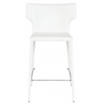 Wayne White Leather Counter Stool, HGND156