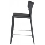 Wayne Dark Grey Leather Counter Stool, HGND157