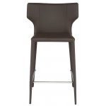 Wayne Mink Leather Counter Stool, HGND158