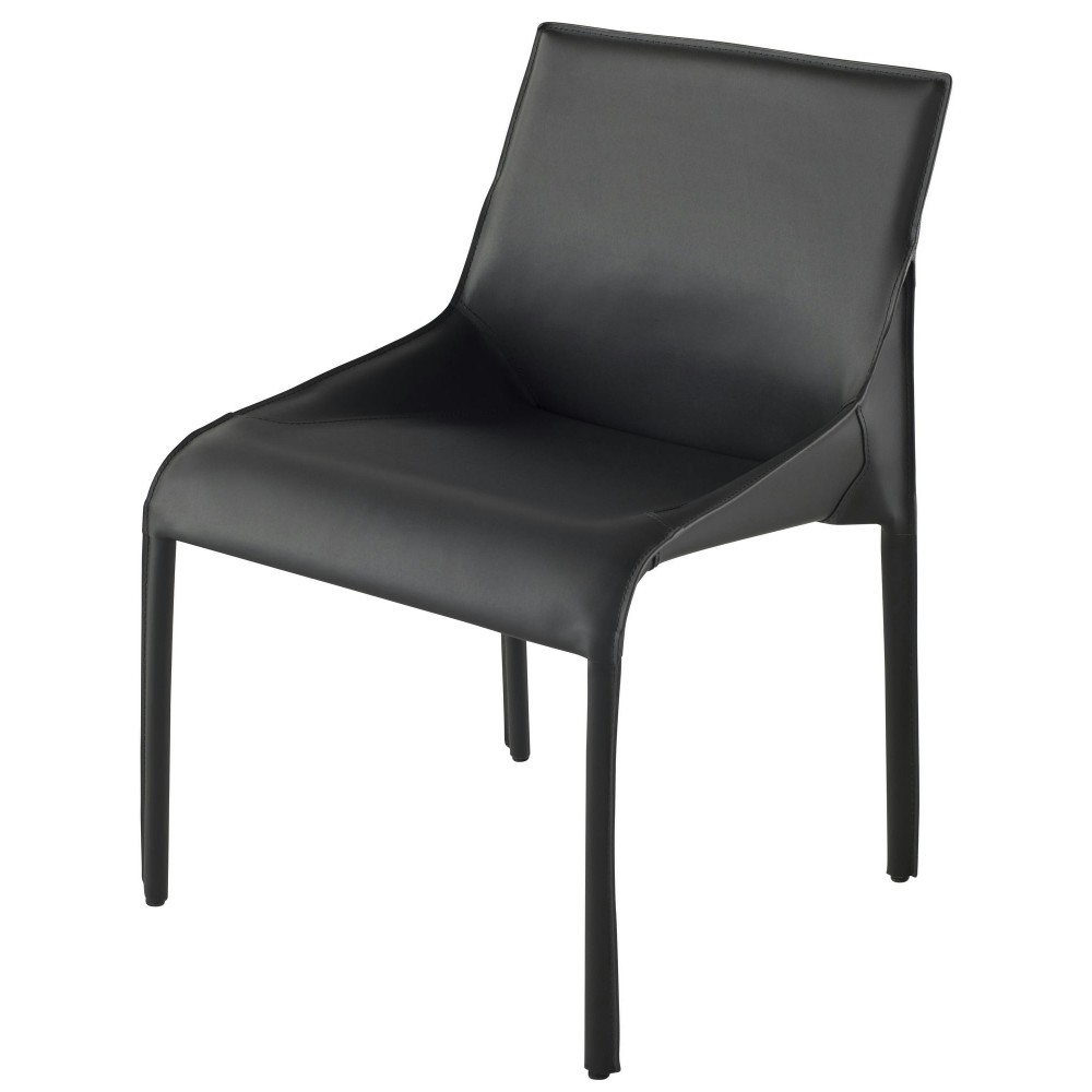 Delphine Dark Grey Leather Dining Chair, HGND212