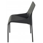 Delphine Dark Grey Leather Dining Chair, HGND212